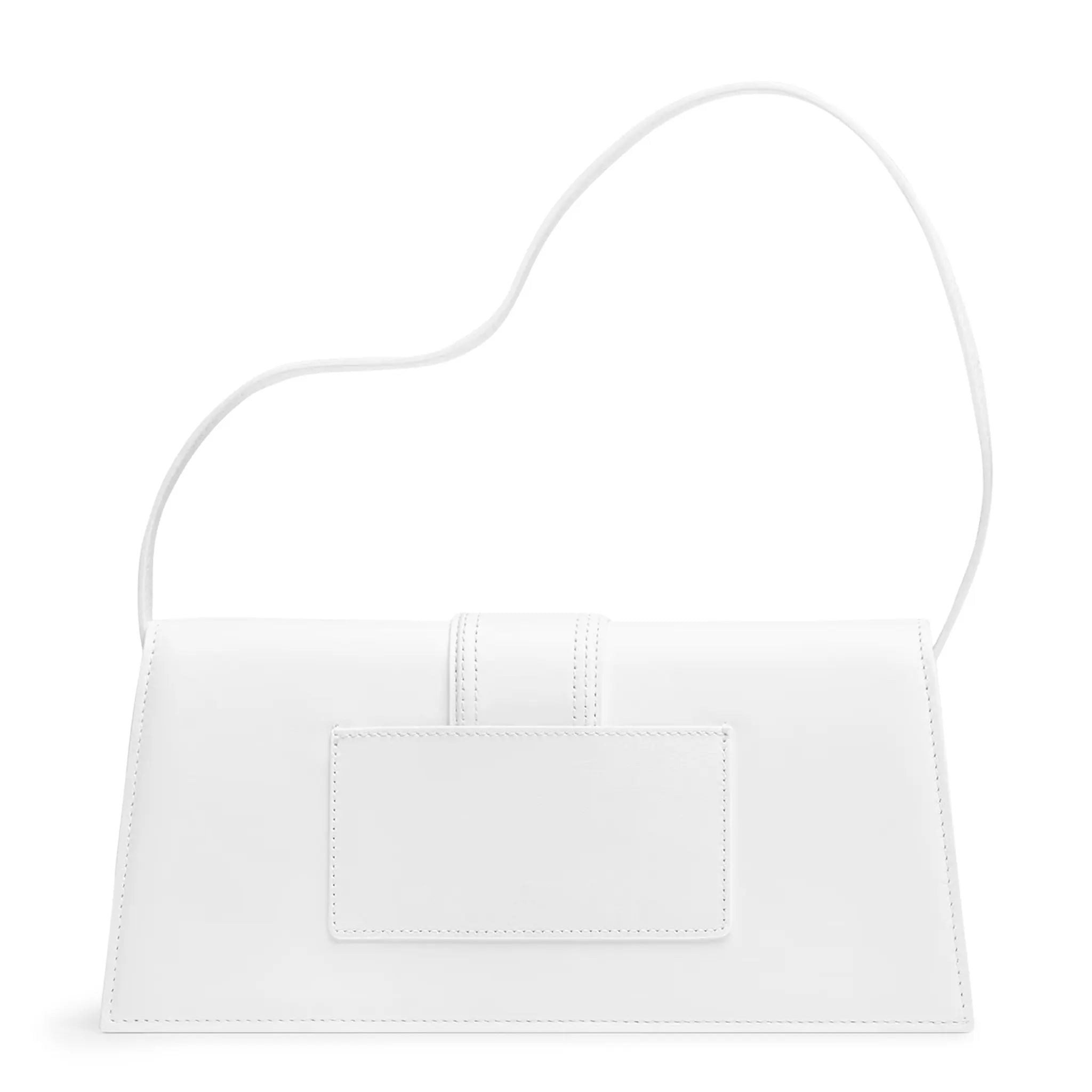 Back view of Jacquemus Le Bambino Long Flap White Shoulder Bag 221BA013-3060-100